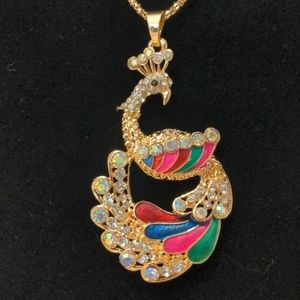 🌸3/$25 - NWOT Betsey Johnson Peacock Necklace